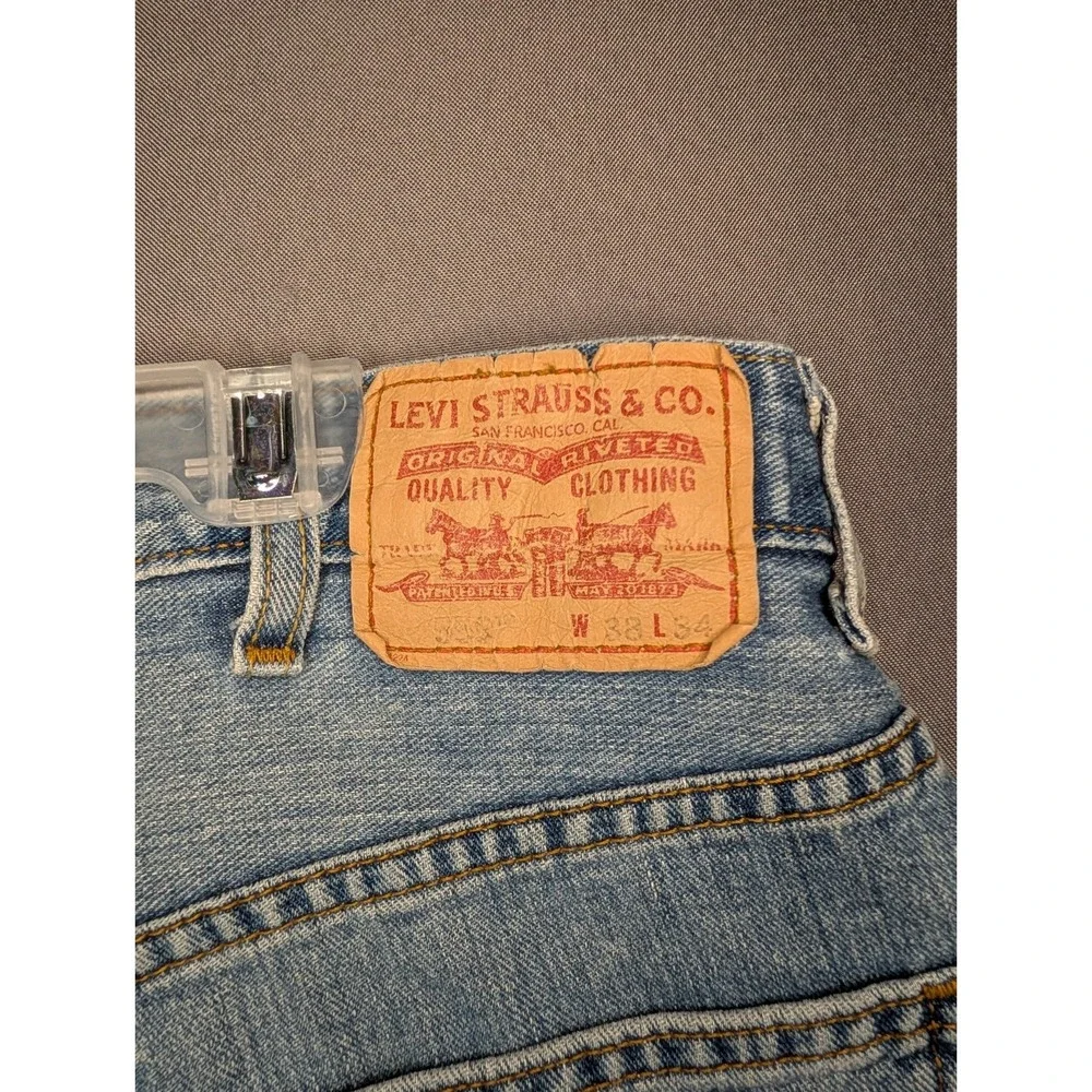 Levis 559 Jeans Mens 38x34 Blue Relaxed Straight Fit Denim Medium Wash